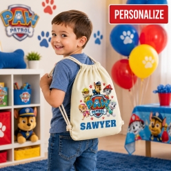 Paw Patrol Friends Personalized Drawstring Backpack